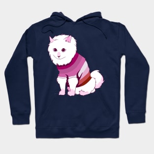 Lesbian Flag Cat Hoodie